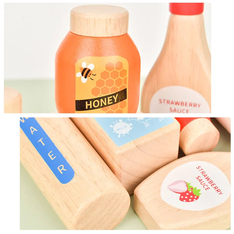 Wooden Drink and Sauce set