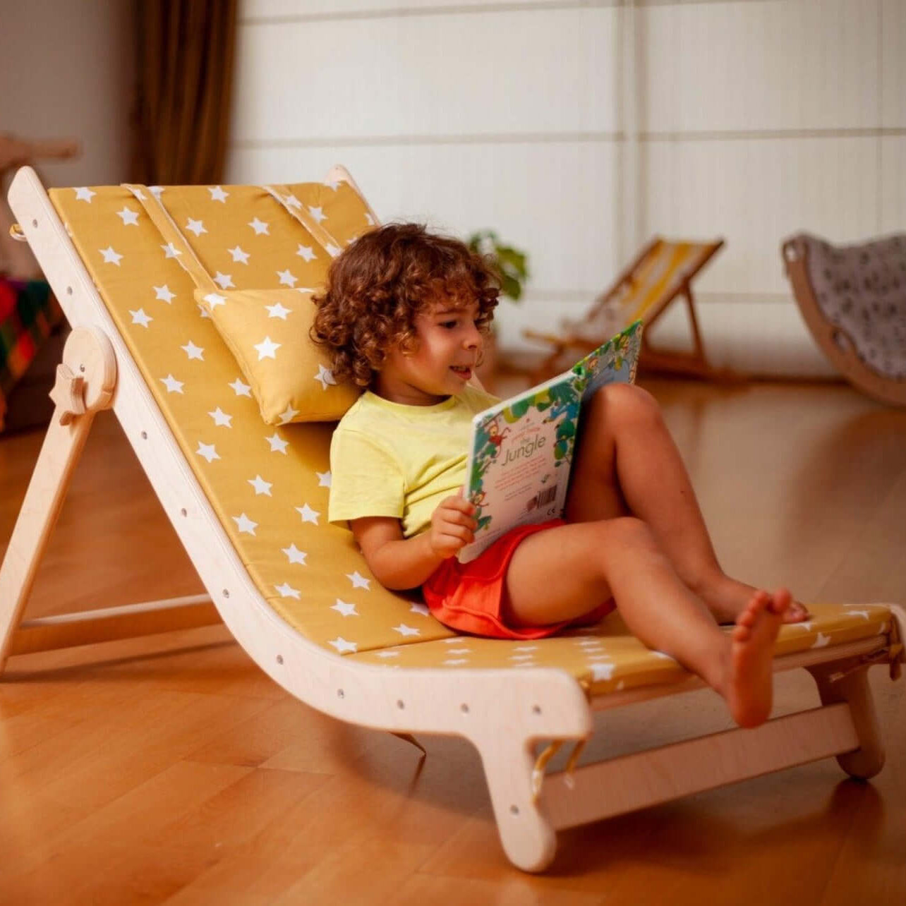 Adjustable Lounge Chair with Comfy Pad for Kids-0