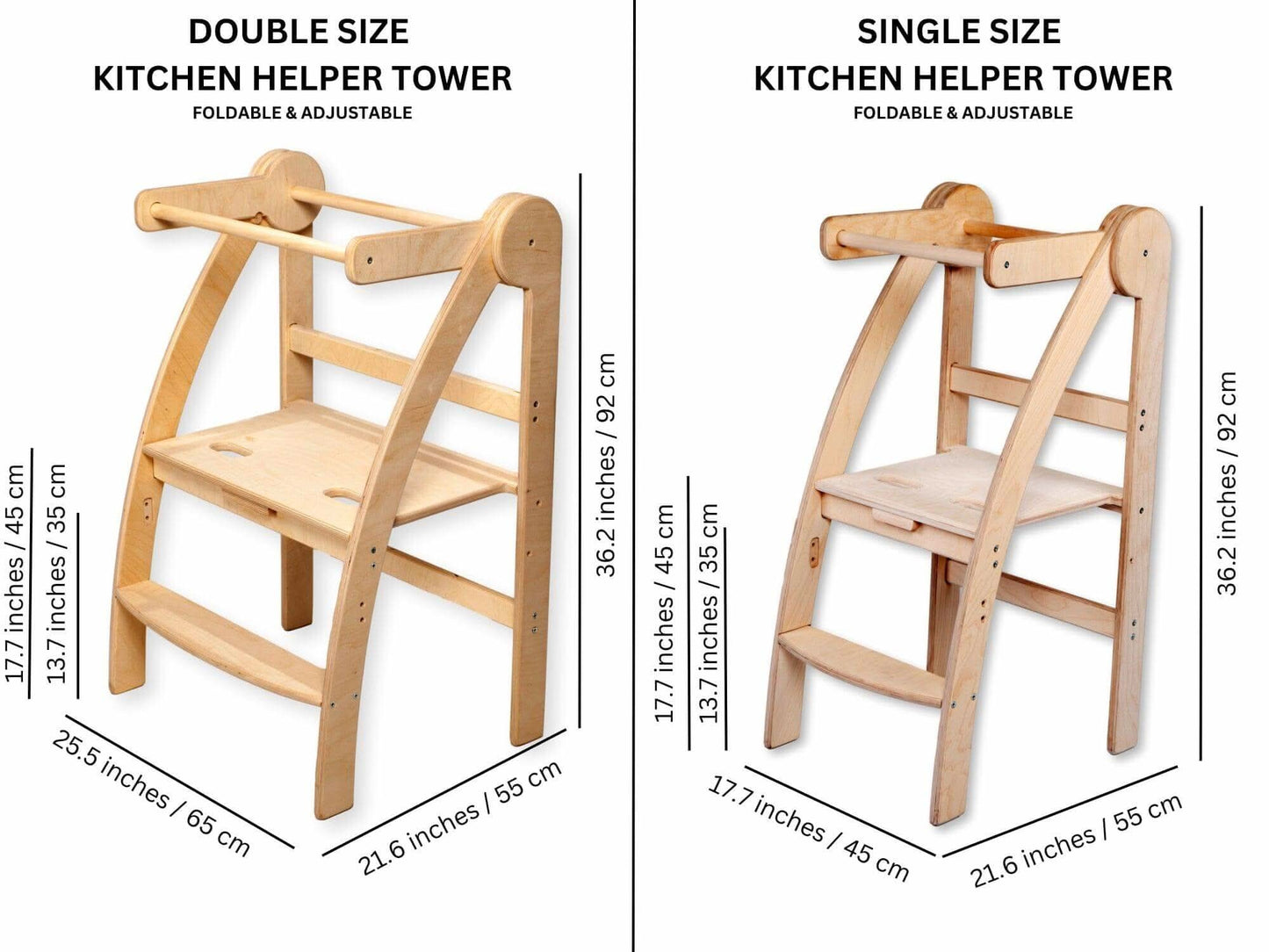 Montessori Double Toddler Tower